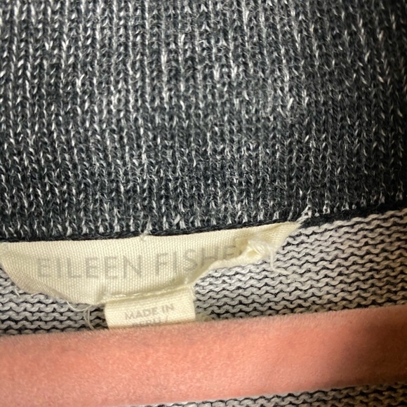Eileen Fisher Women’s Zip Up Sweater Size L Gray - Picture 3 of 6